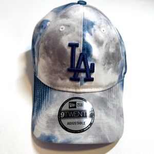 New Era LA Dodgers Blue & Gray Tie Dye Strapback Adjustable Unisex One Size Hat